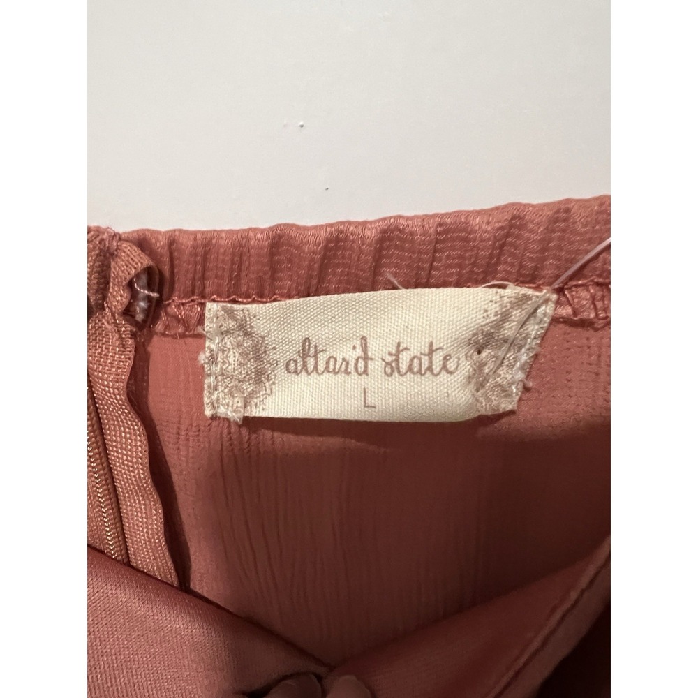 Altar'd State Womens Sleeveless Wrap Mini Dress Britta Large Dusty Mauve NWT $70 - Picture 3 of 6